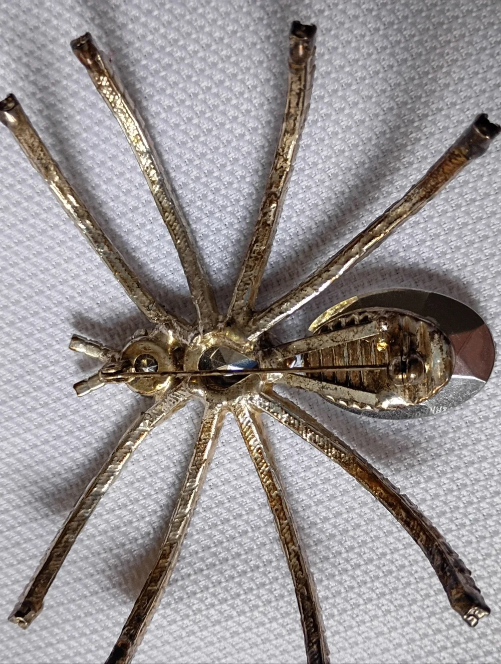 Halloween Huge 4 Inches Spider Brooch Rhinestone Vintage Women's Jewelry Bug Pin